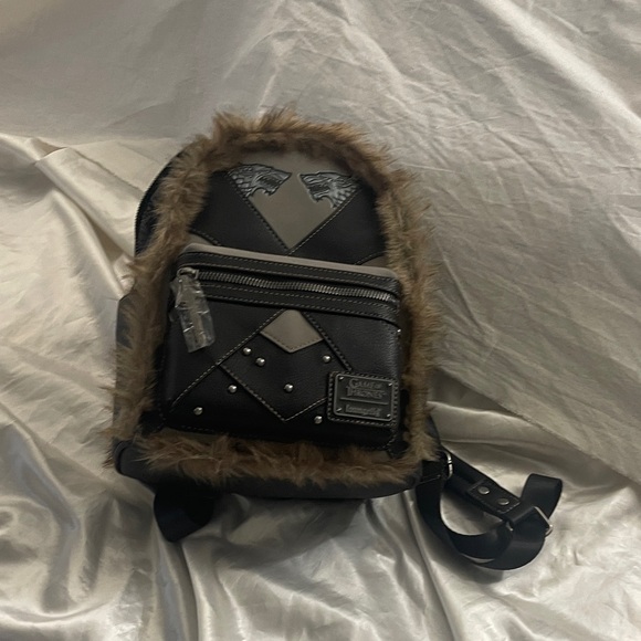 Loungefly Game of Thrones Faux Fur Backpack - Picture 7 of 7
